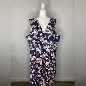 Lane Bryant Navy floral plus size dress.